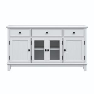 Hampton Ash Wood Buffet in White JS807
