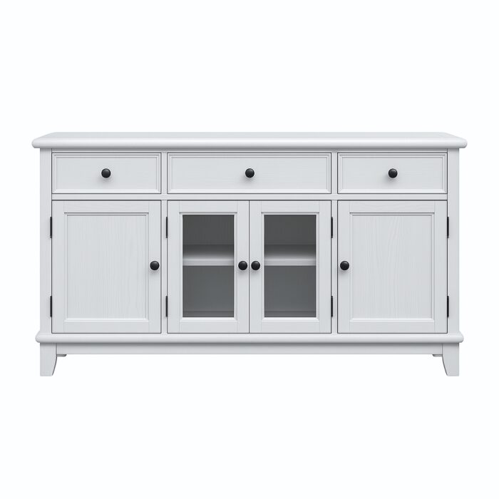 Hampton Ash Wood Buffet in White JS807