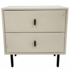 Beige Bedside with 2 Drawers WM772