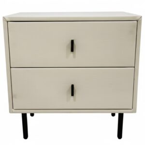 Beige Bedside with 2 Drawers WM772