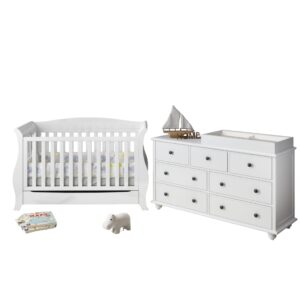 Andy Baby Cot with Olivia Change Table Package