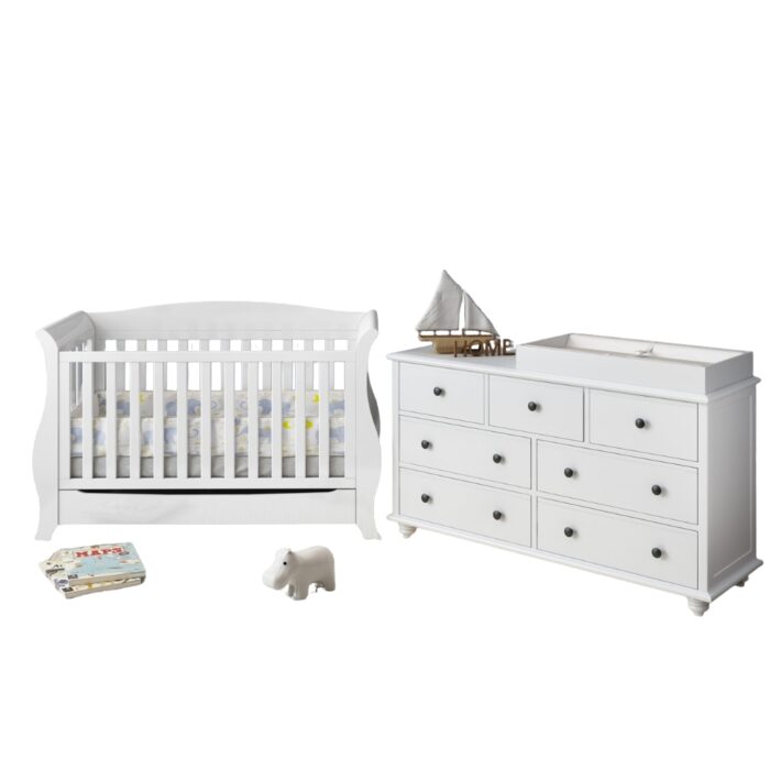 Andy Baby Cot with Olivia Change Table Package