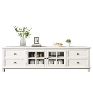 Hampton Ash Wood 2m TV Unit in White JS805