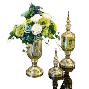 European Retro Glass Metal Vase XL01