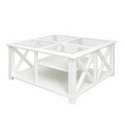 Beata Cross Hampton Style White Coffee Table CP001