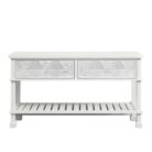 Rustic Wooden Console Table/ Hall Table With Two Drawers Qd802