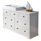 White Cardinia Baby Change Table with 7 Chest of Drawers CP004-T