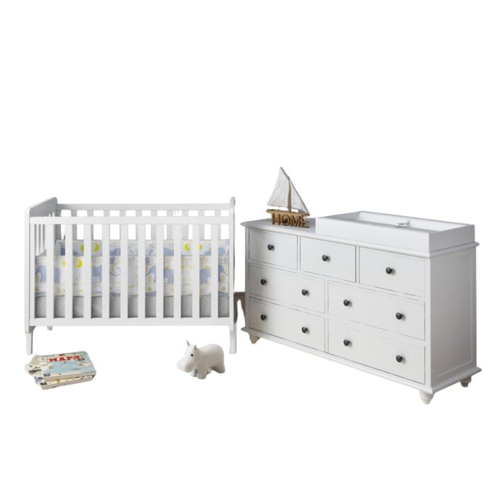 Doventon Baby Cot with Olivia Change Table Package olivia package