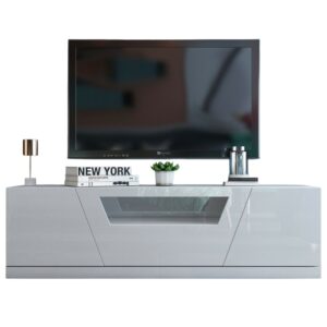 1.8m High Gloss White TV Stand/Entertainment Unit L2108X-1