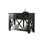 Beata 130cm Wide with 2 Drawers Black Console / Hall Table CP005B