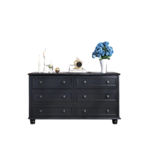 Beata 6 Chest of Drawers in Black Finish CP008B