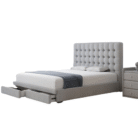 Linen Bed Frame with Storage Drawers ST0807