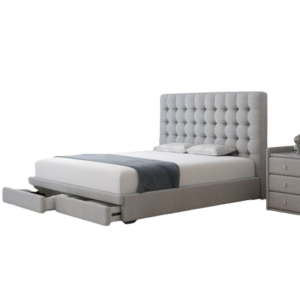 Linen Bed Frame with Storage Drawers ST0807