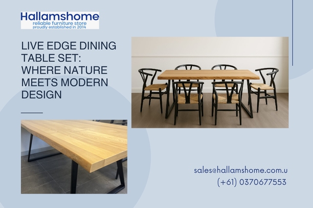  Live Edge Dining Table Set: Where Nature Meets Modern Design